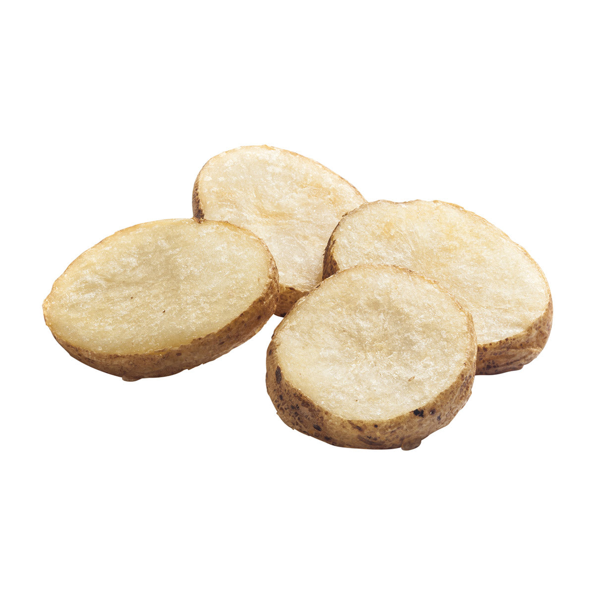 Simplot Skincredibles 8" Galley Cut Potatoslices Skin On 5 Pound Each - 6 Per Case.