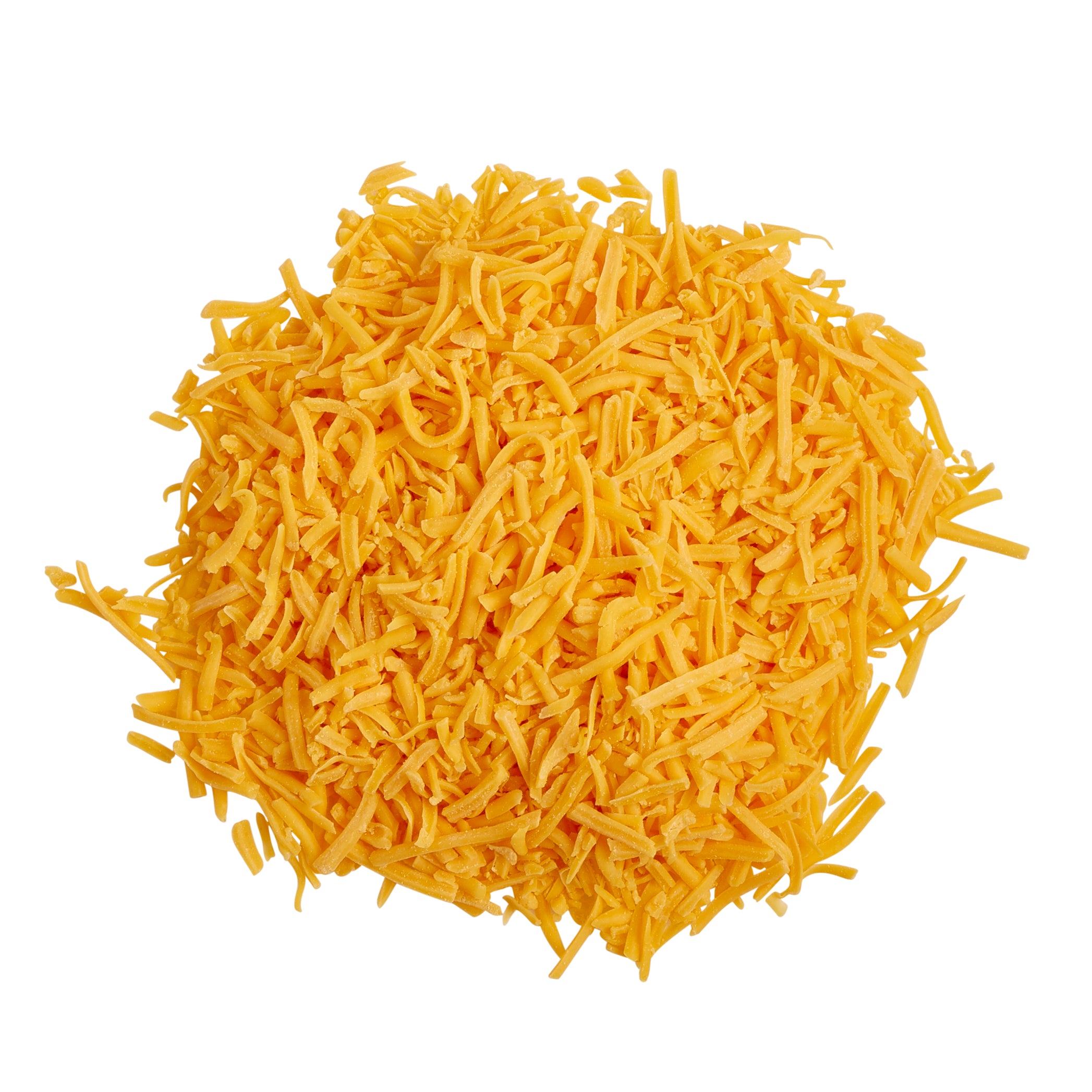 Bongards Cheese Yellow Reduced Fat Cheddar Feather Shred 5 Pound Each - 4 Per Case.