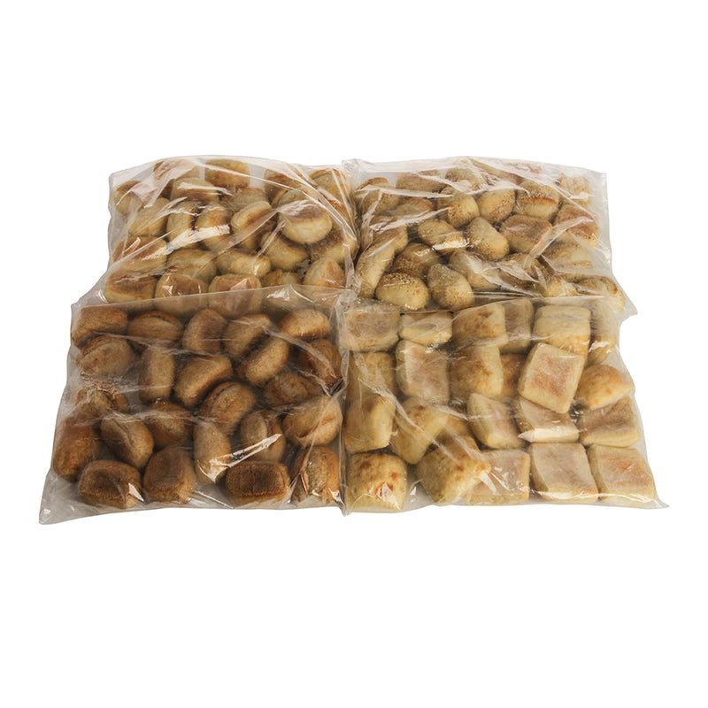 Bread Parbaked Assorted Dinner Rolls French Dinner Seeded French Rustic And Wheat Bags 2.1 Ounce Size - 96 Per Case.