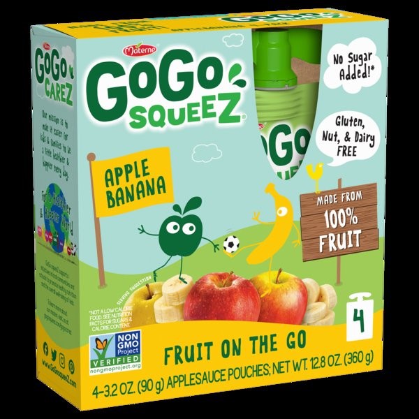 Gogo Apple Banana 4 Each - 12 Per Case.