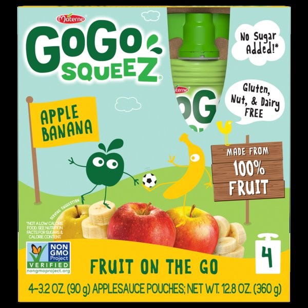 Gogo Apple Banana 4 Each - 12 Per Case.