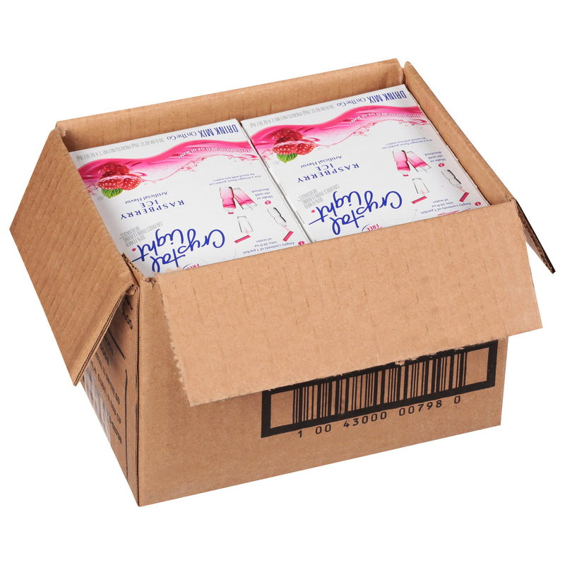 CRYSTAL LIGHT Single Serve Sugar-Free Raspberry Ice On-the-Go Mix 30-0.8 Ounce Packets 4 Boxes)