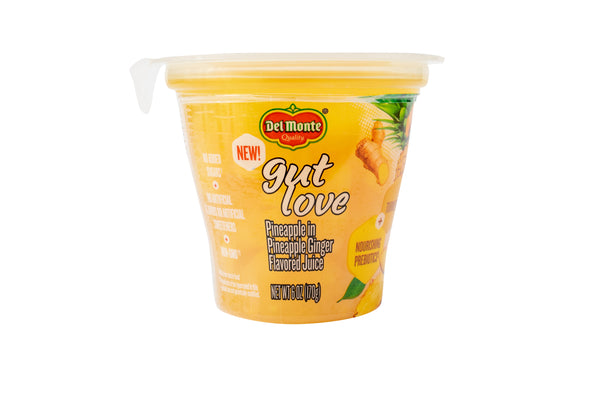 Del Monte® Gut Love Pineapple In Pineappleginger Flavored Juice Cup 6 Ounce Size - 6 Per Case.
