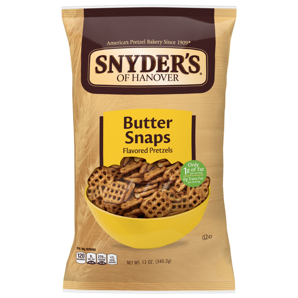 Snyder's Of Hanover Pretzels Butter Snaps 12 Ounce Size - 12 Per Case.