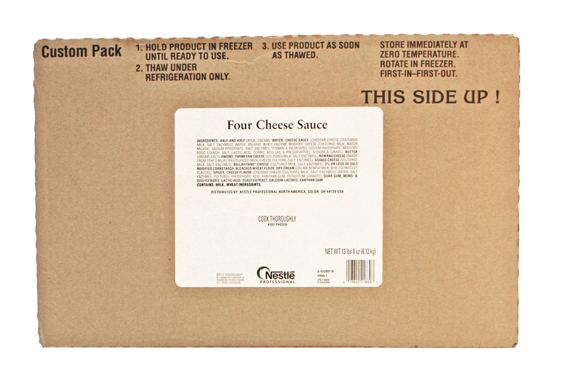 Nestle Professional Four Cheese Sauce 6 2.25 LB Size 13.5 Pound Each - 1 Per Case.
