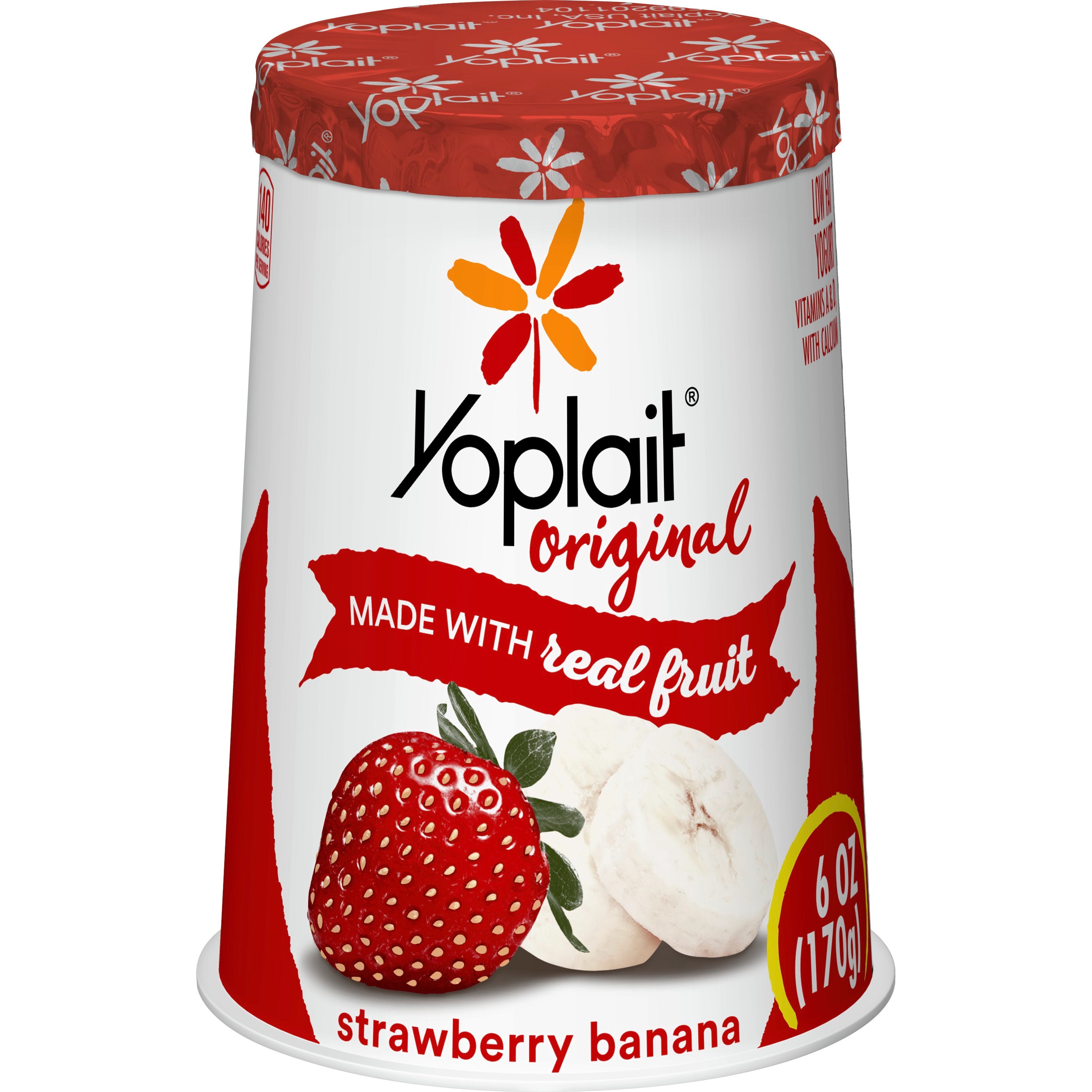 Yoplait® Original Yogurt Single Serve Cup Strawberry Banana 6 Ounce Size - 12 Per Case.