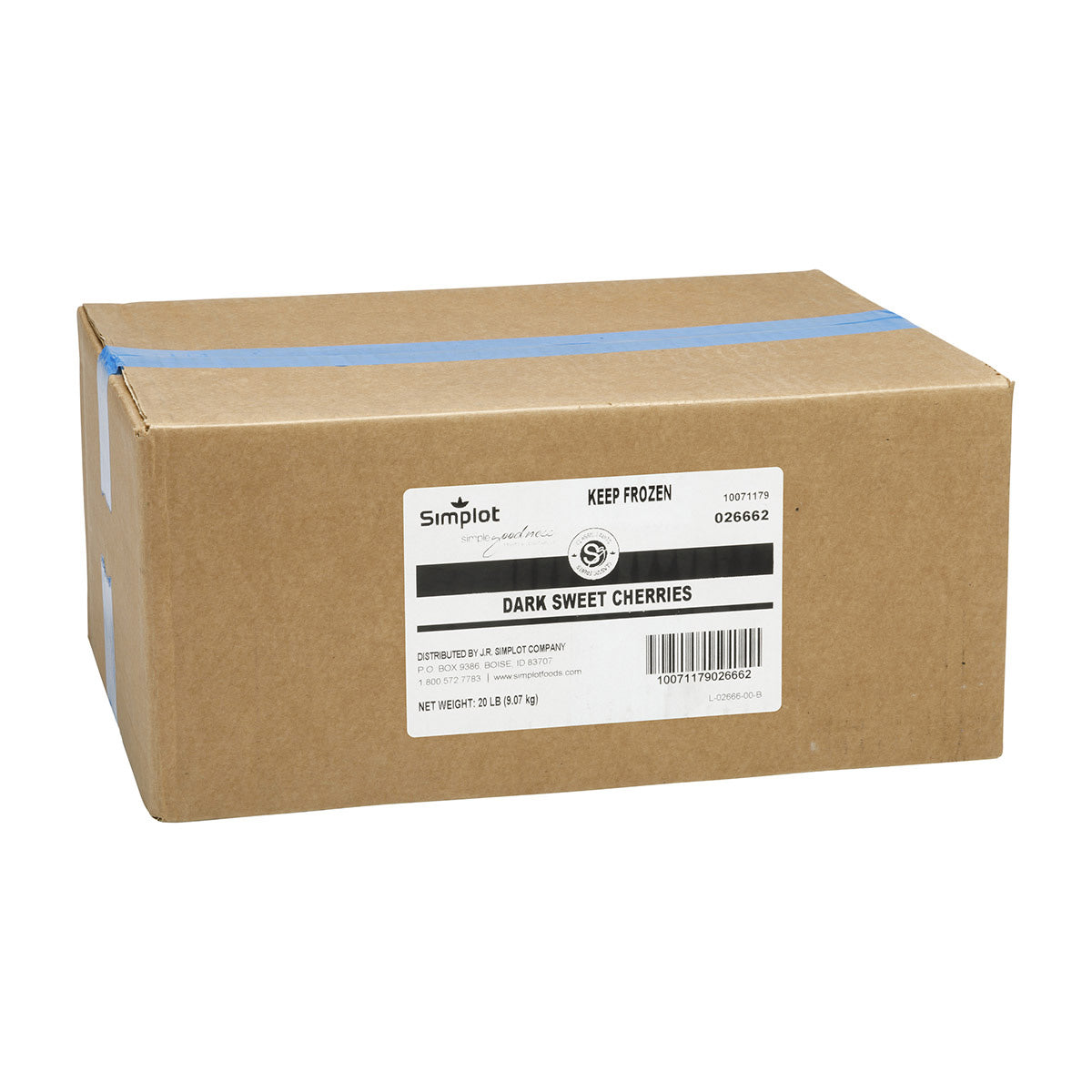 Simplot Simple Goodness Fruit Dark Sweet Cherries 20 Pound Each - 1 Per Case.