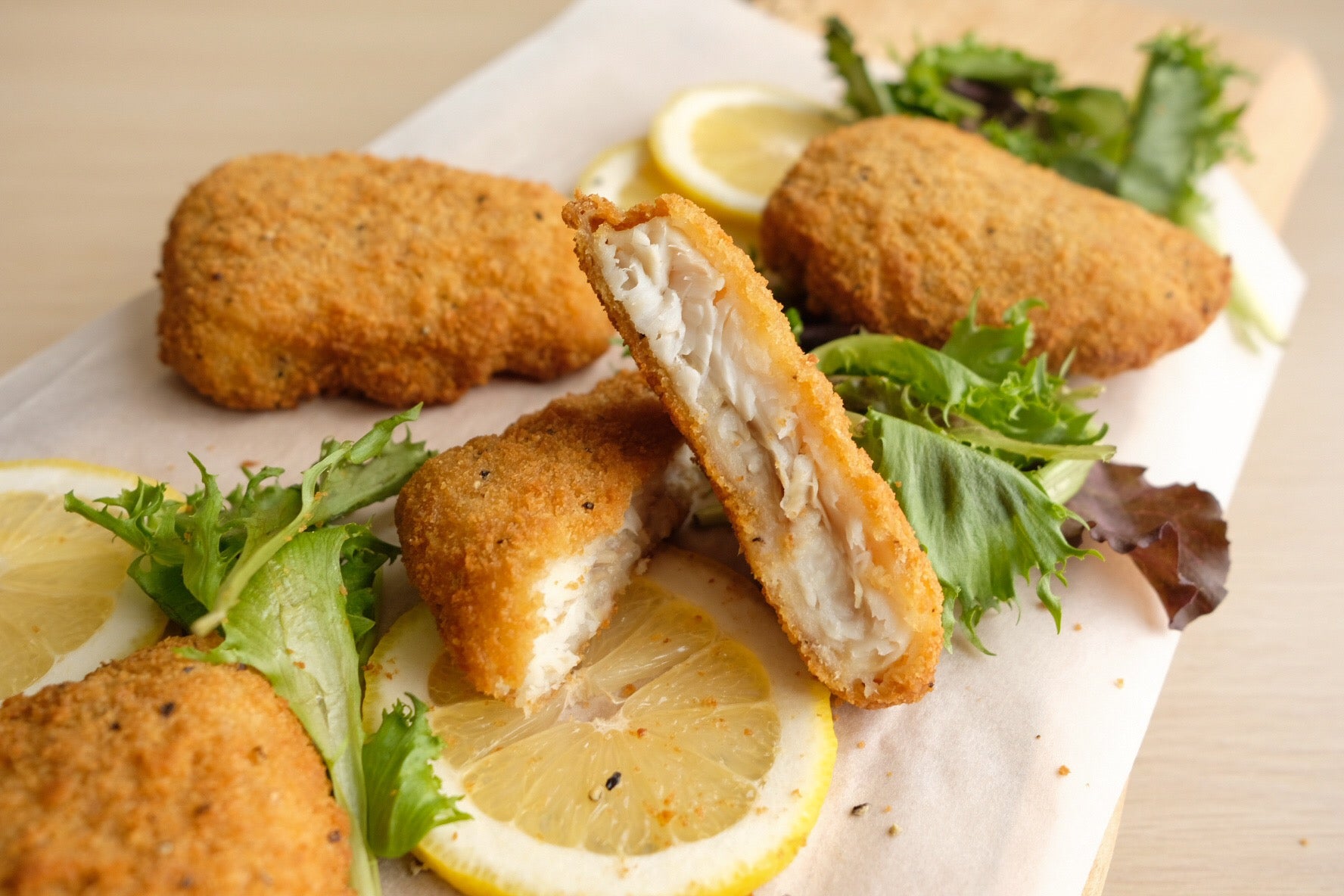 Oven Ready Whole Grain Breaded Fish Sandwich Portions 5 Pound Each - 2 Per Case.