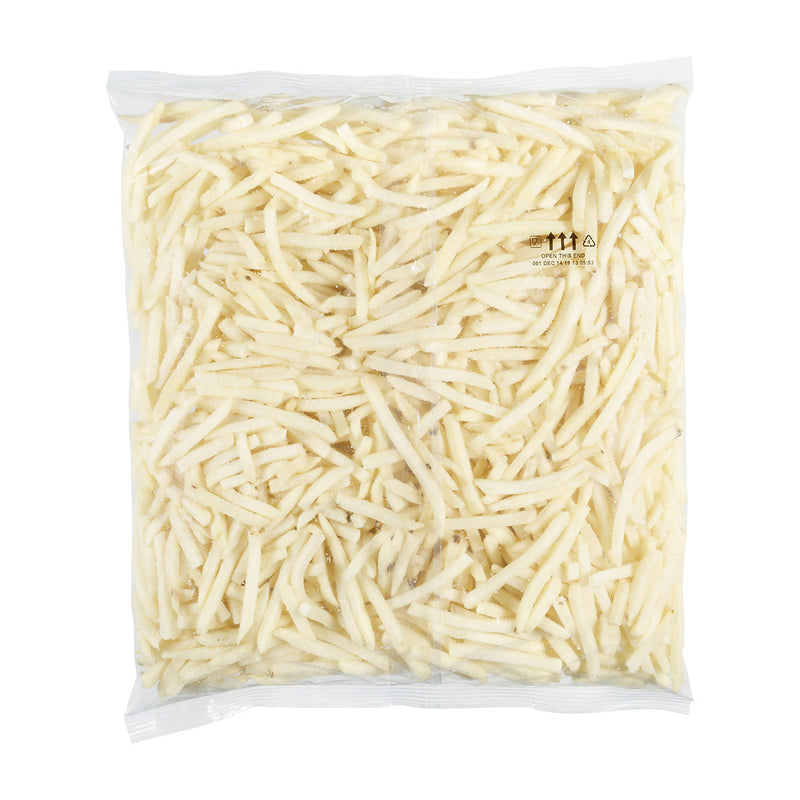 Simplot Conquest Delivery 4" Clear Coatedshoestring Cut Fries 4.5 Pound Each - 6 Per Case.