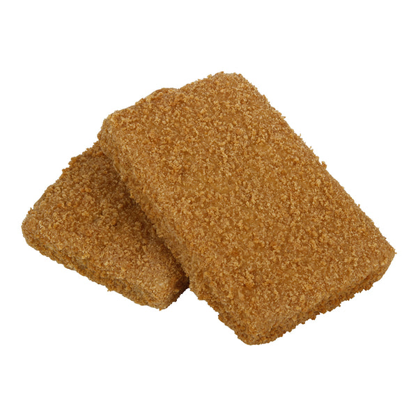 Ak Pollock Crunchy Breaded Whole Grain Rectangle Portions Par Fried Ovenready 10 Pound Each - 1 Per Case.