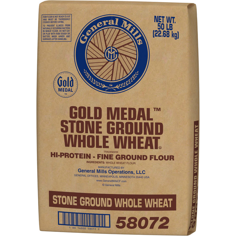 Gold Medal™ Stone Ground Whole Wheat Flourfine Ground Untreated 50 Pound Each - 1 Per Case.