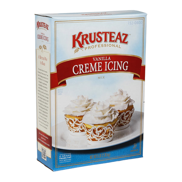 Krusteaz Professional Vanilla Creme Icing Mix 5 Pound Each - 6 Per Case.