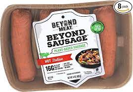 Beyond Meat Beyond Sausage Plant-Based Dinner Sausage Links Hot Italian 3.52 Ounce Size - 50 Per Case.