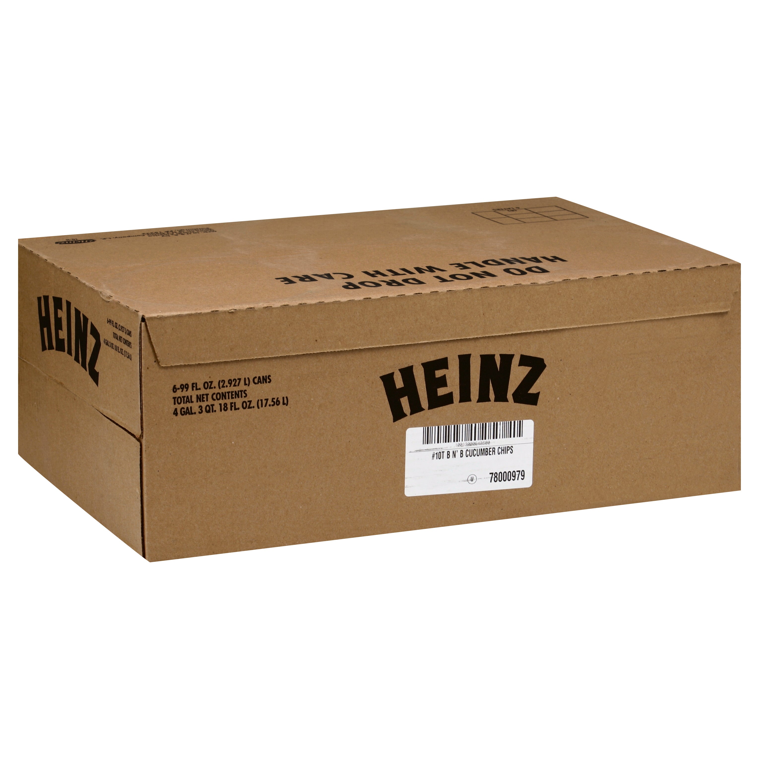 HEINZ Bread & Butter Cucumber Chips #10 Can 99 Fluid Ounce 6 Per Case