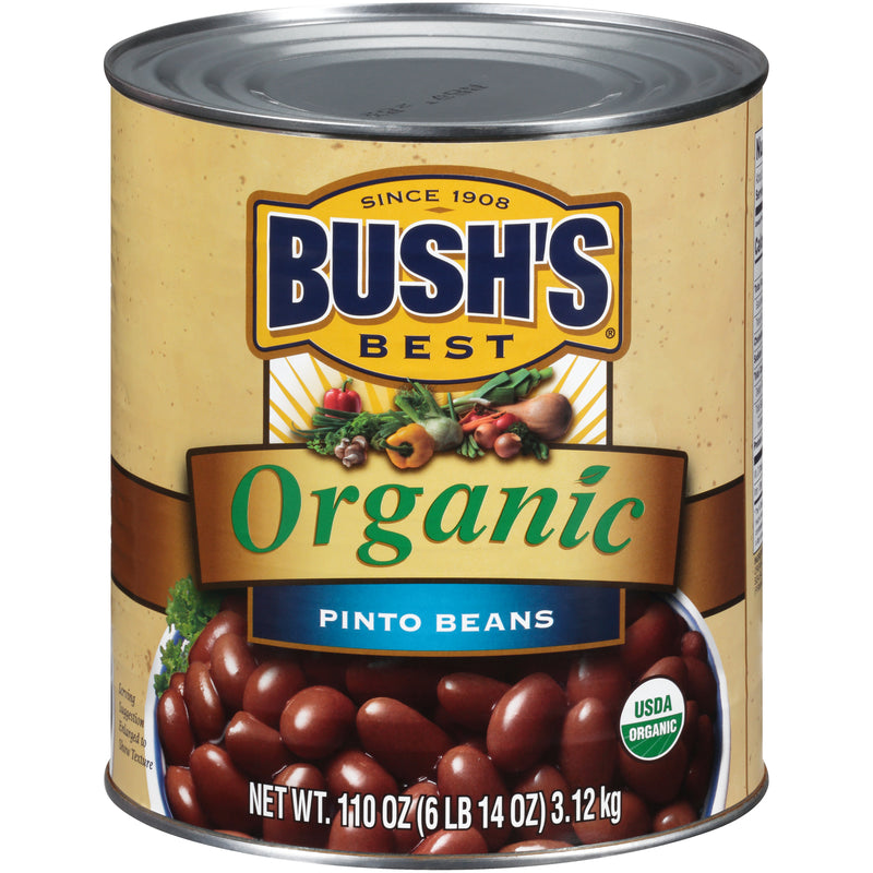 Bush's Organic Pinto Beans 110 Ounce Size - 6 Per Case.