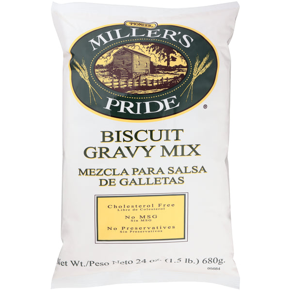 Miller's Pride Biscuit Gravy Mix 24 Ounce Size - 6 Per Case.