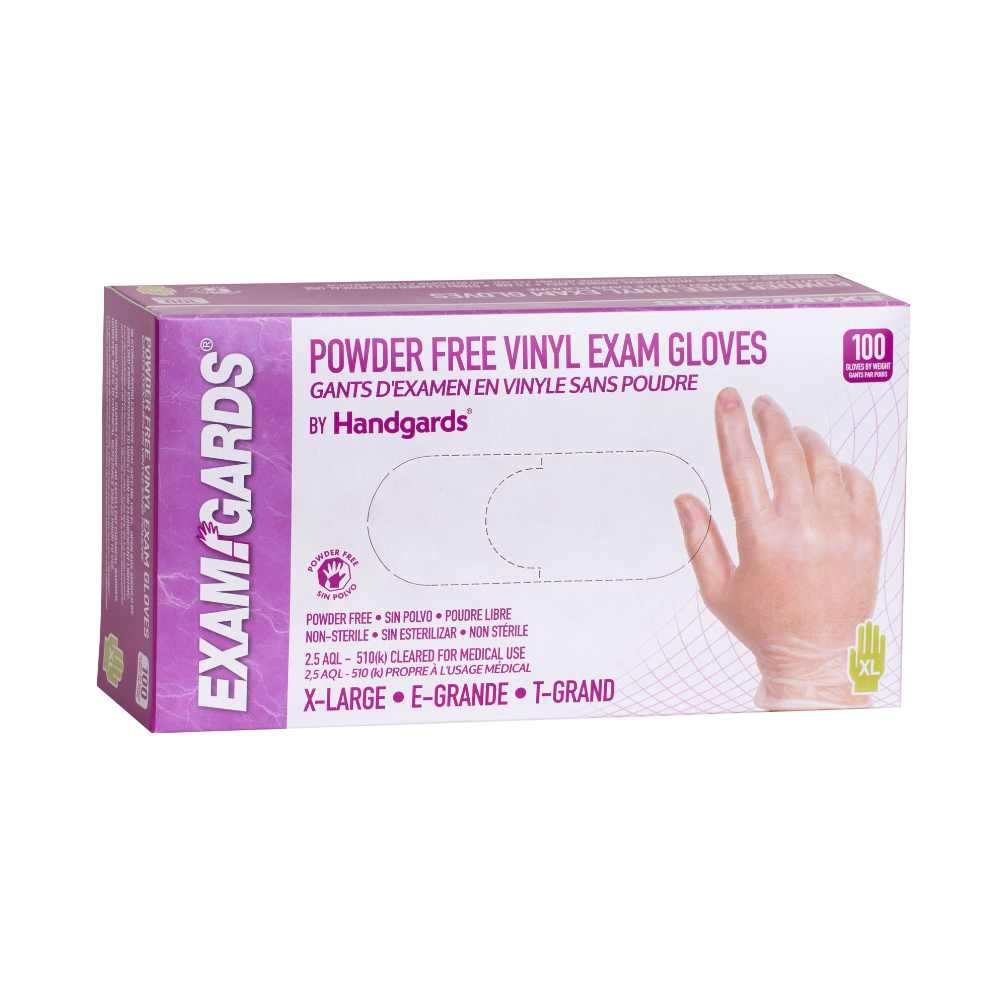 Glove Vinyl Exam Powder Free Extra Large 100 Each - 10 Per Case.