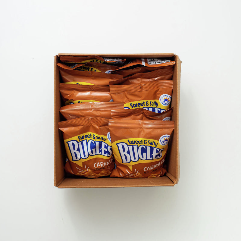 Bugles™ Caramel 6 Ounce Size - 12 Per Case.