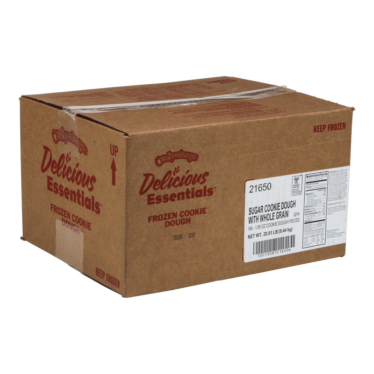 Frozen Cookie Dough Sugar Made With Whole Grain Layered 1.85 Ounce Size - 180 Per Case.