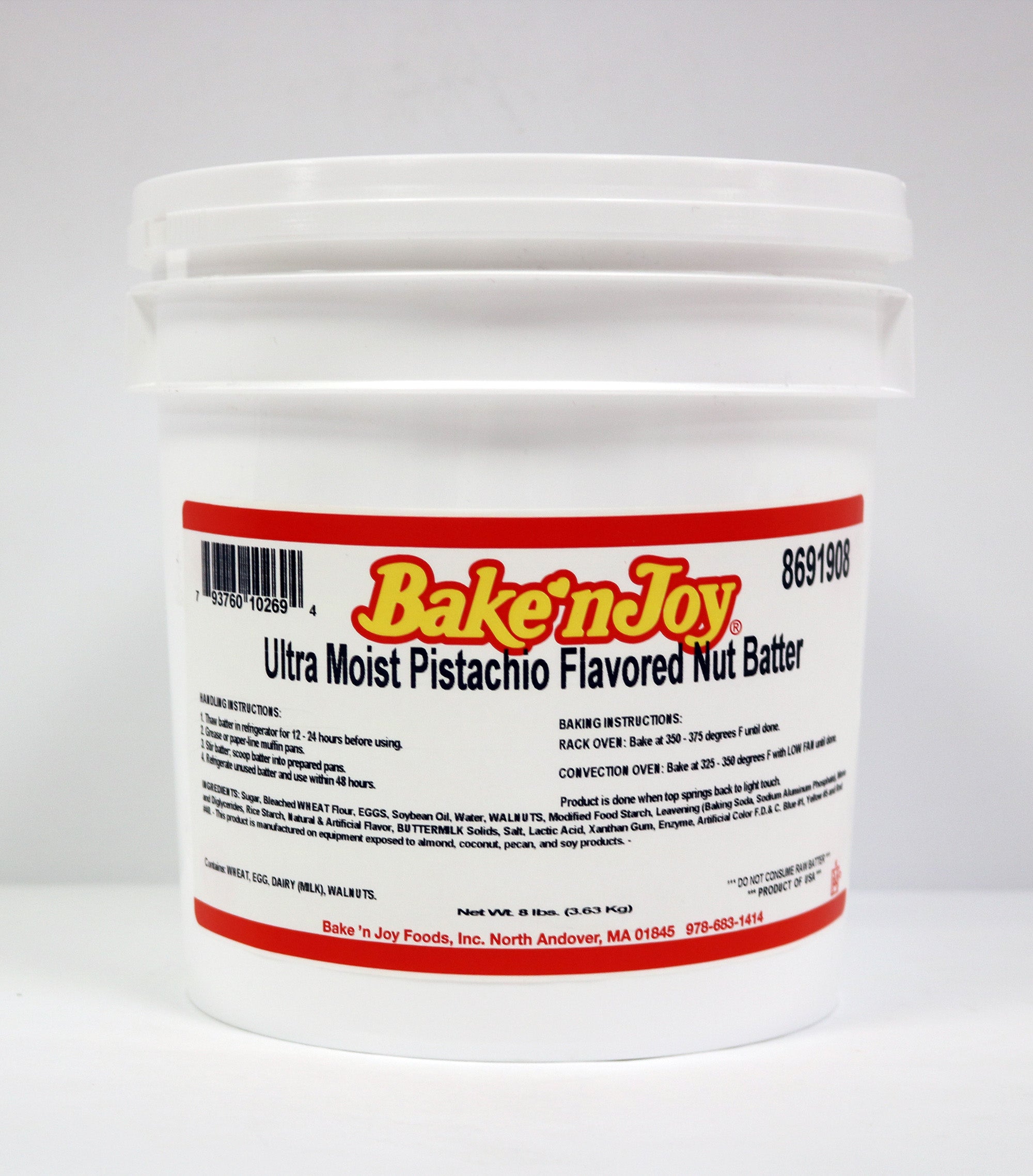 Bake'n Joy Pistachio Nut Muffin Batter 8 Pound Each - 2 Per Case.