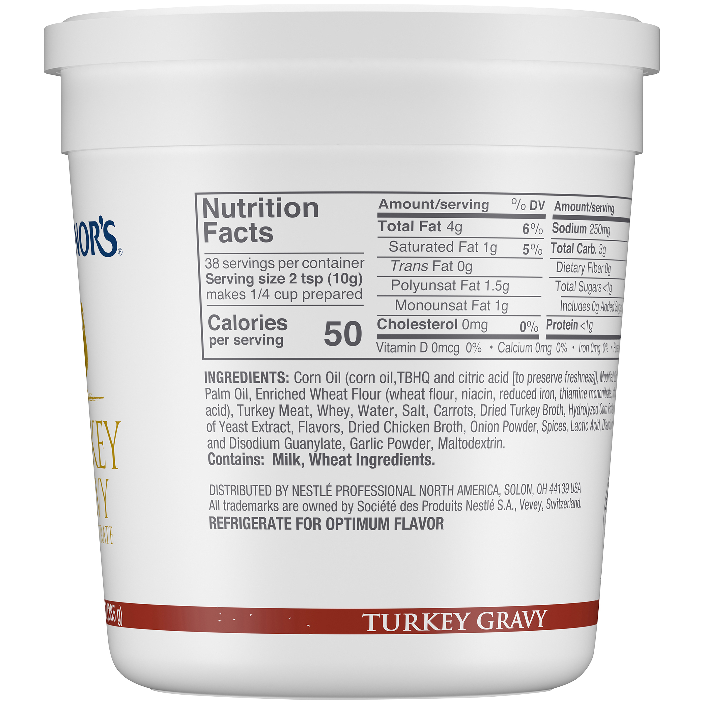 Minor's Turkey Gravy Concentrate (No Added Msg) 13.6 Ounce Size - 6 Per Case.