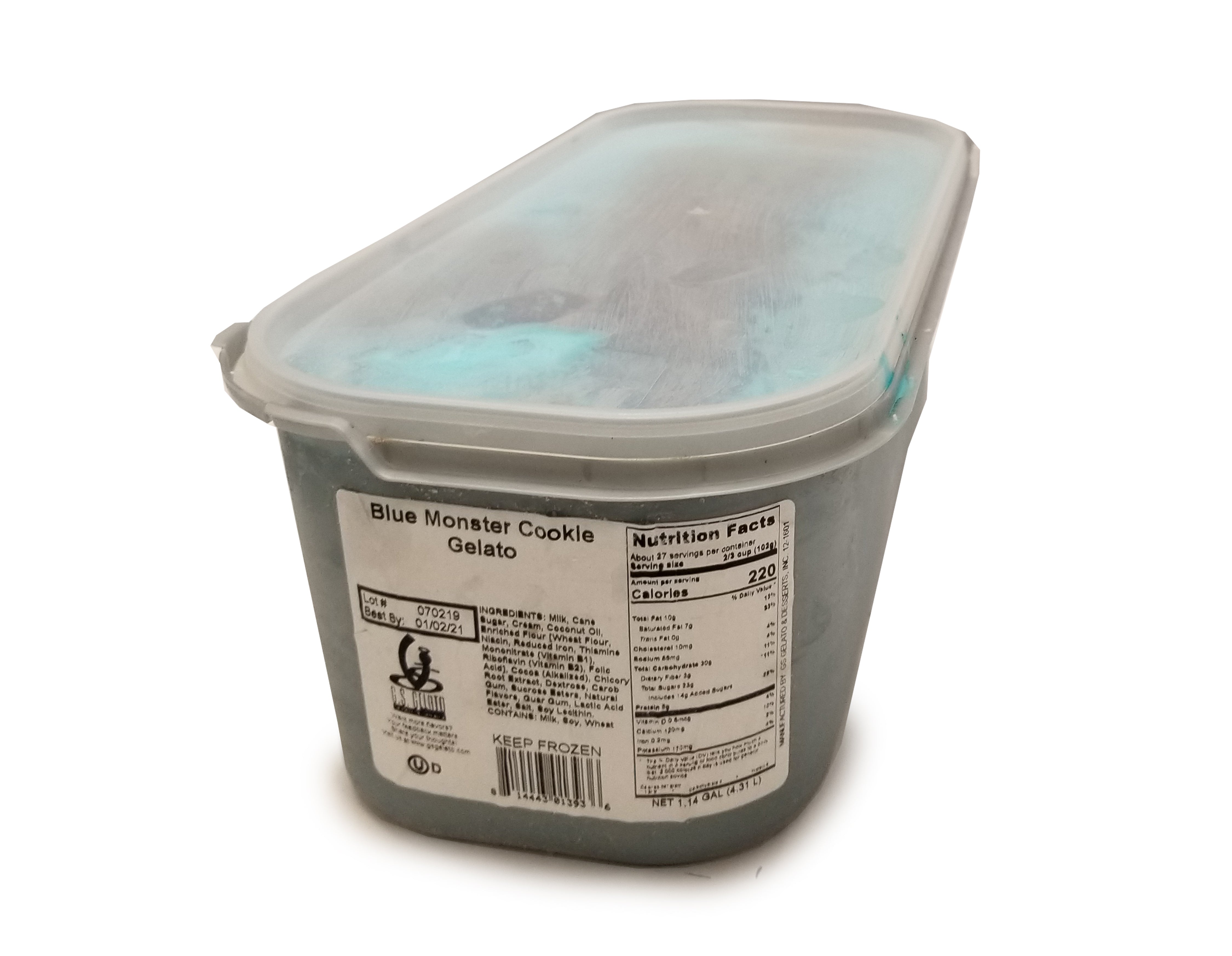 G Gelato Blue Monster Cookie Gelato 5 Liter - 1 Per Case.