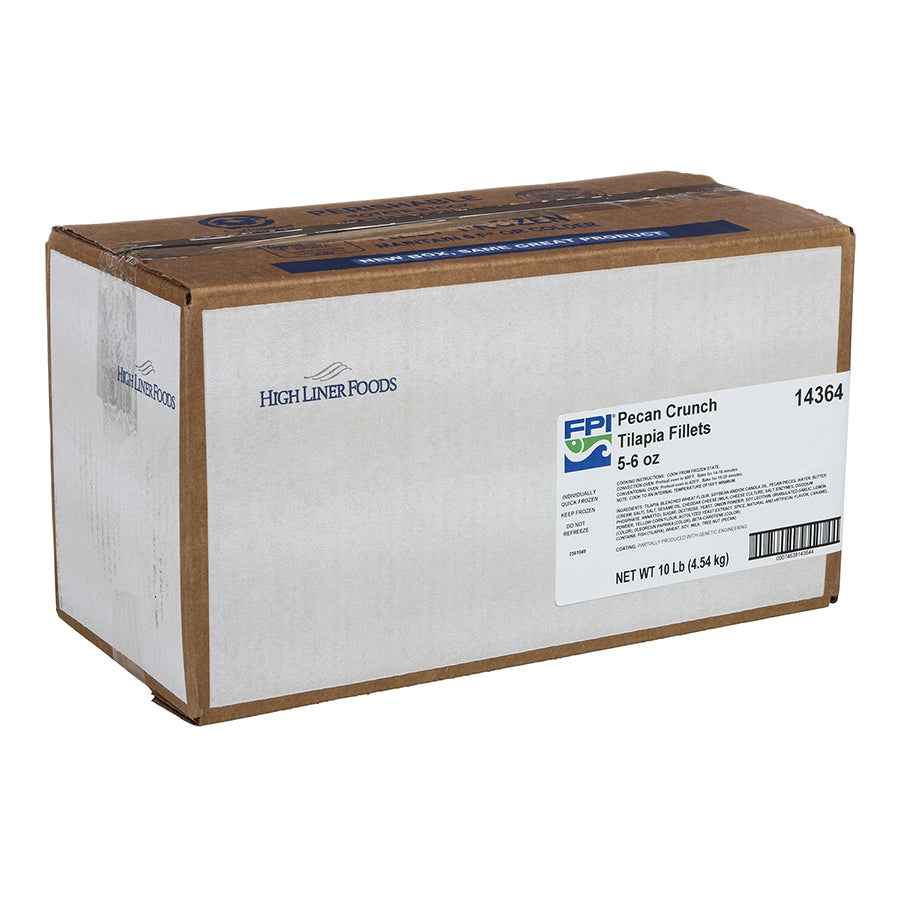 Pecan Crunch Tilapia Fillets 10 Pound Each - 1 Per Case.