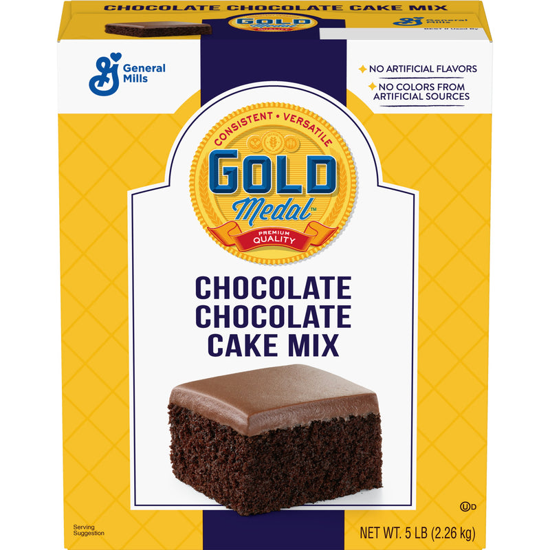 Gold Medal™ Cake Mix Chocolate Chocolate 5 Pound Each - 6 Per Case.