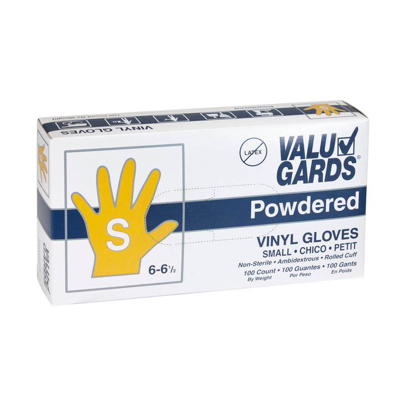 Glove Vinyl Valugard Powdered Small 100 Each - 10 Per Case.