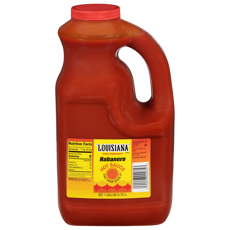 Louisiana Hot Sauce Louis Habanero 1 Gallon - 4 Per Case.