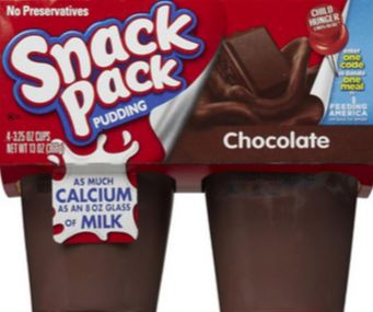 Snack Chocolate Pudding Cups Count Pack 13 Ounce Size - 12 Per Case.