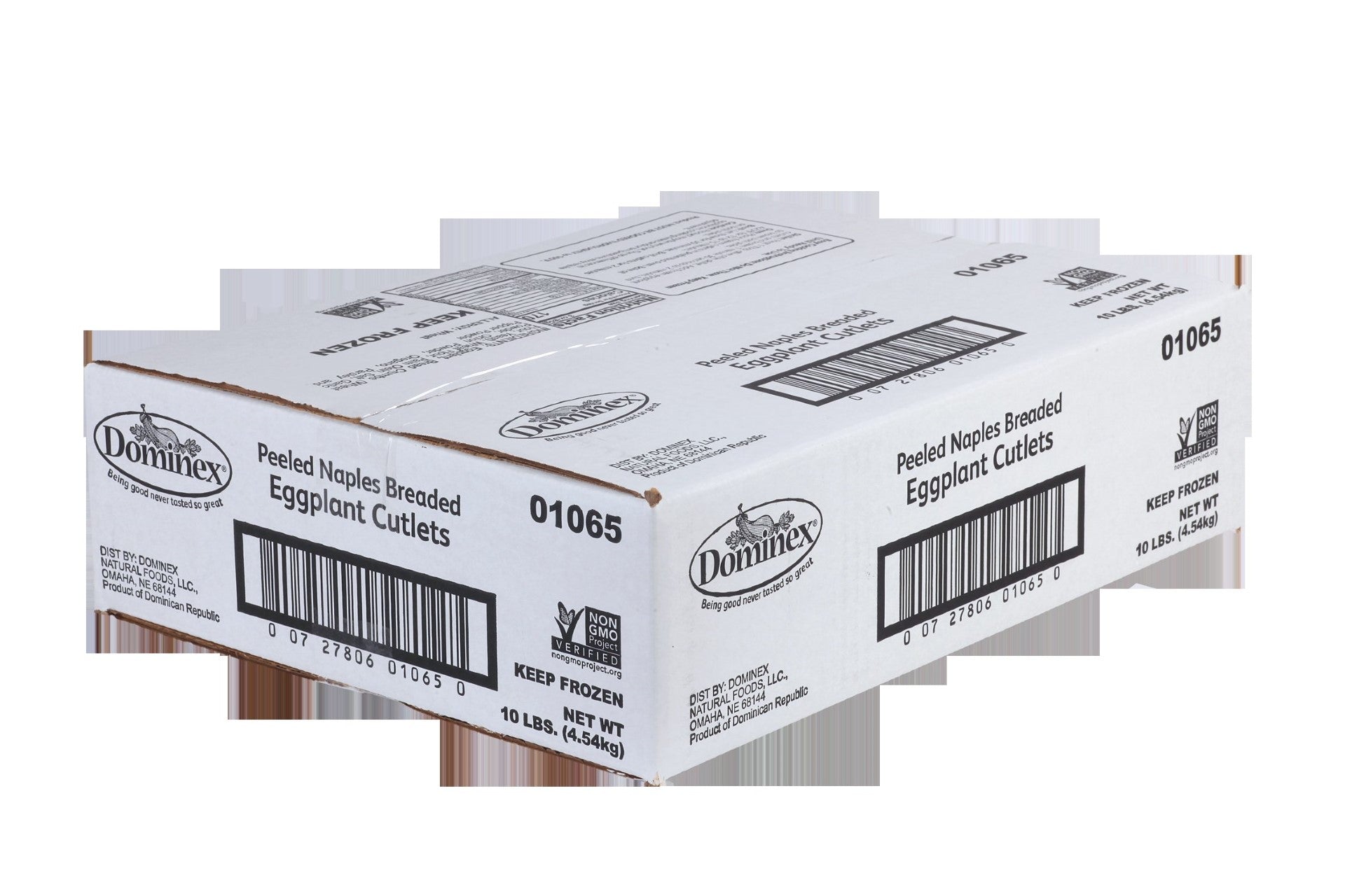 Peeled Breaded Naples Style Eggplant Cutlets 5 Pound Each - 2 Per Case.