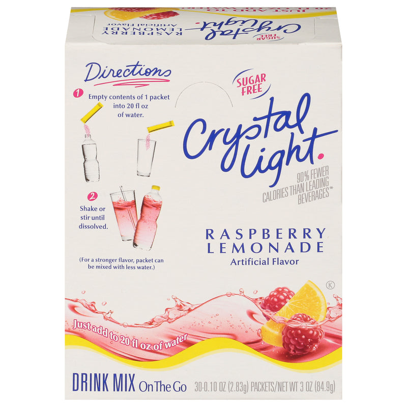 Crystal Light Raspberry Lemonade Drink Mix 120 Casepack 4 Boxes of 30 On-the-Go Packets