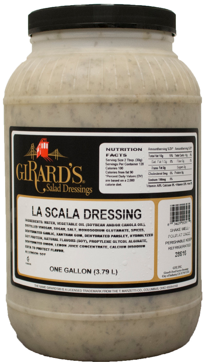 Girard's La Scala Vinaigrette Dressing, 1 Gallon - 2 Per Case.