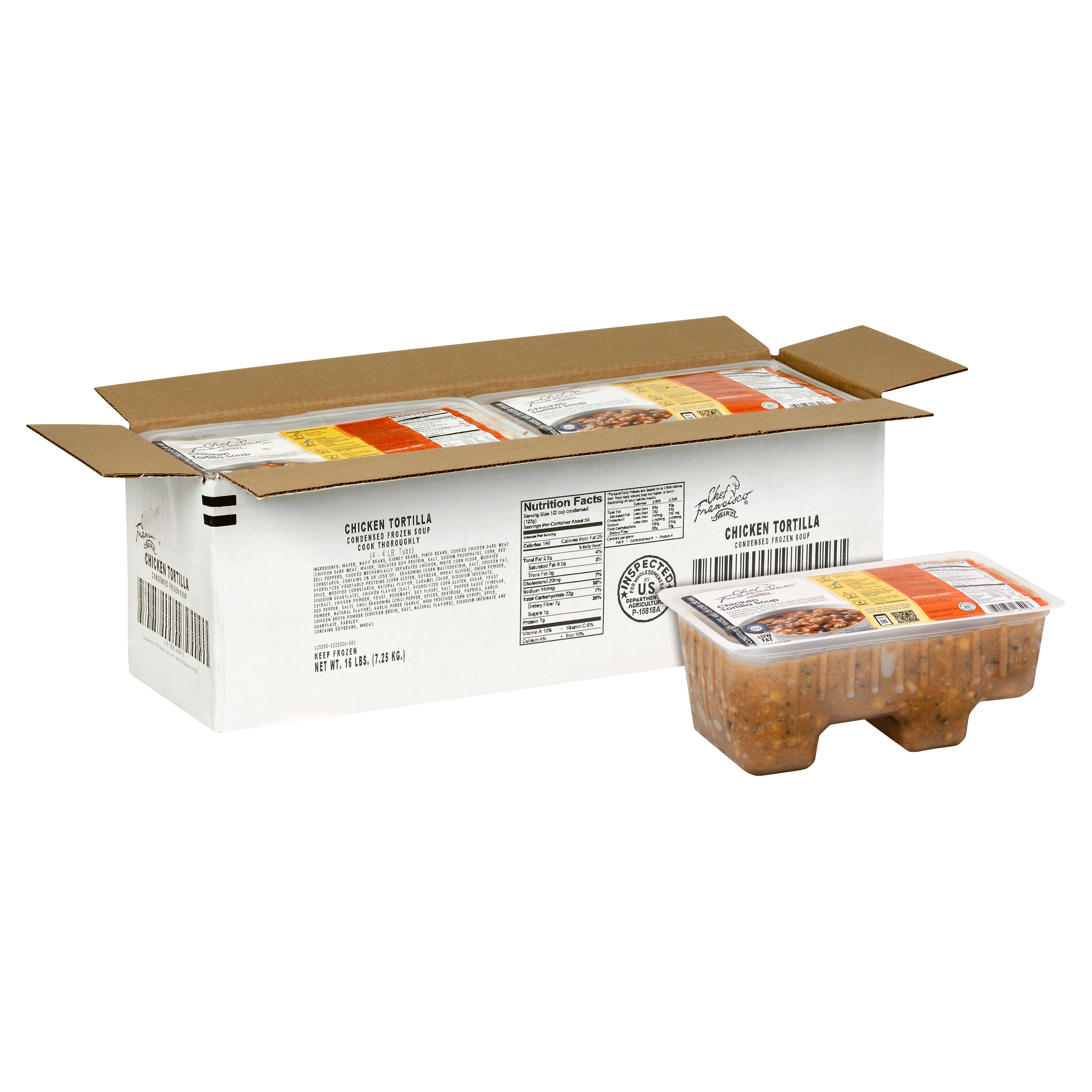 HEINZ CHEF FRANCISCO Chicken Tortilla Soup 4 lb. Tub 4 Per Case