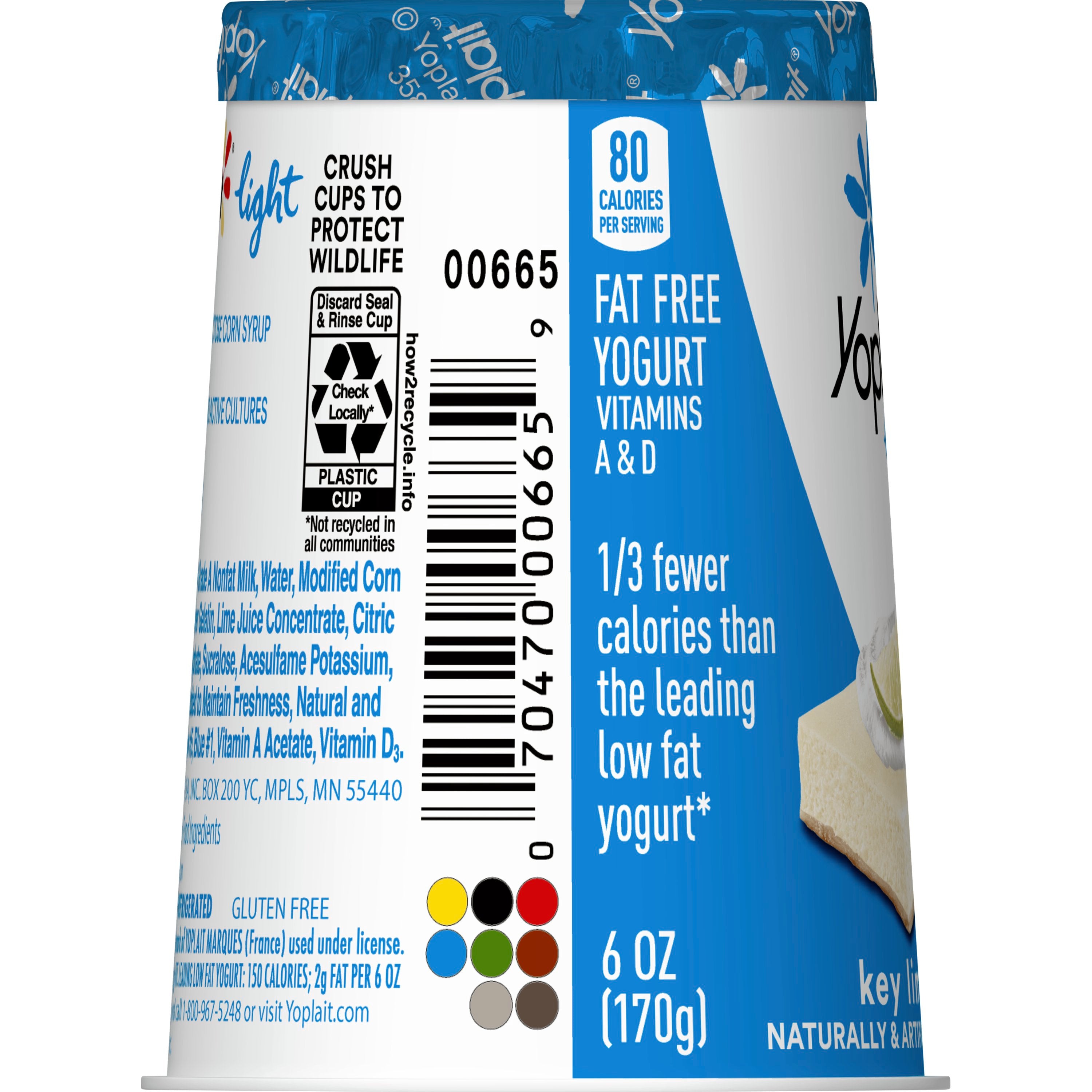 Yoplait® Light Yogurt Single Serve Cup Keylime Pie 6 Ounce Size - 12 Per Case.