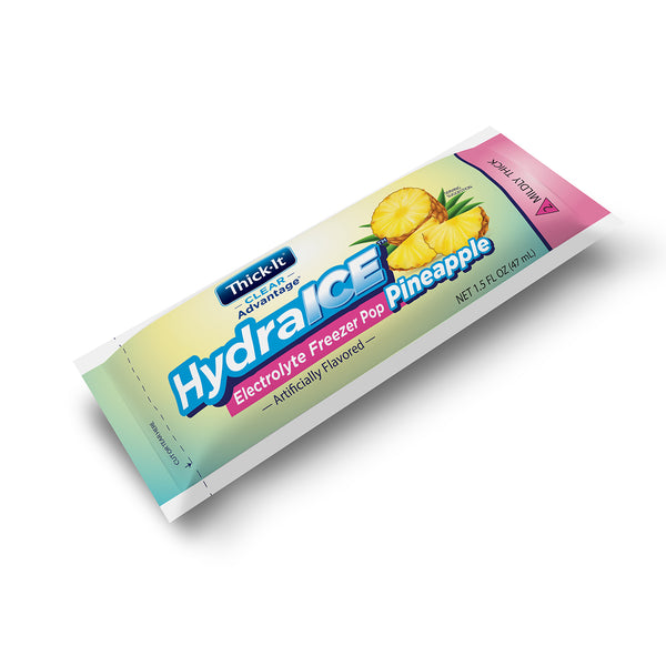 Thick It® Clear Advantage® Hydraice Electrolyte Freezer Pop Pineapple Artificially 1.5 Ounce Size - 50 Per Case.