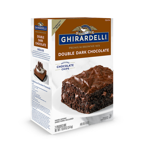 Ghirardelli Brownie Double Dark Chocolate Brownie Mix 7 Pound Each - 4 Per Case.