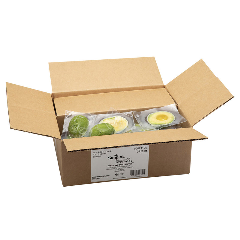 Simplot Harvest Fresh Avocados Individually Wrapped Avocado Halves Fresh 0.094 Pound Each - 48 Per Case.