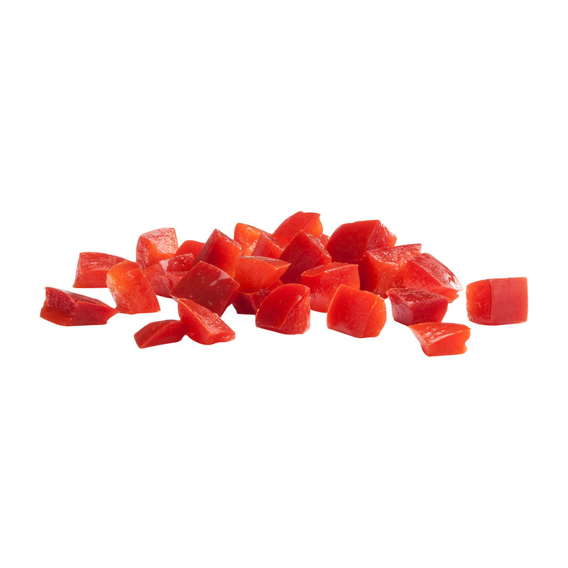 Simplot Simple Goodness Classic Vegetables 8" Diced Red Pepper 2 Pound Each - 12 Per Case.
