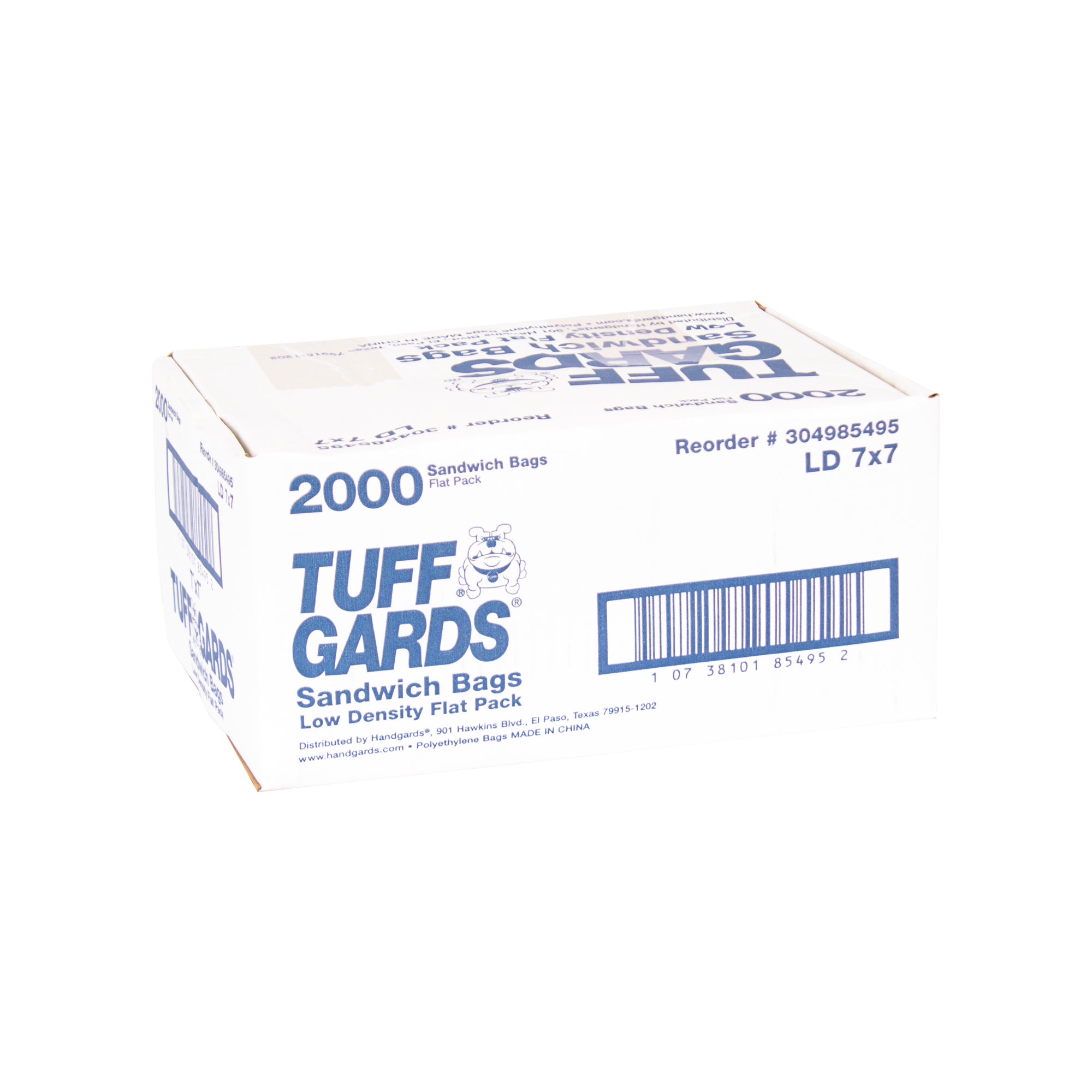 Bag Sandwich Low Density Flat 2000 Each - 1 Per Case.
