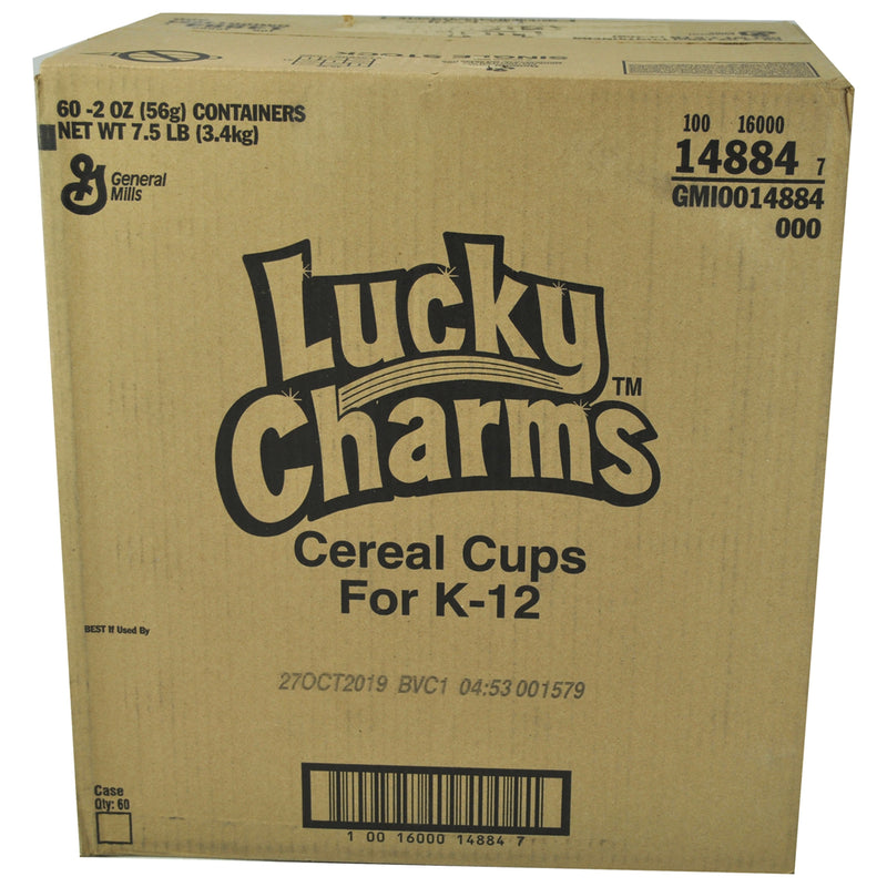 Lucky Charms Gluten Free Cereal with Marshmallows, 1.7 OZ Single Serve  Cereal Cup (Pack of 12)