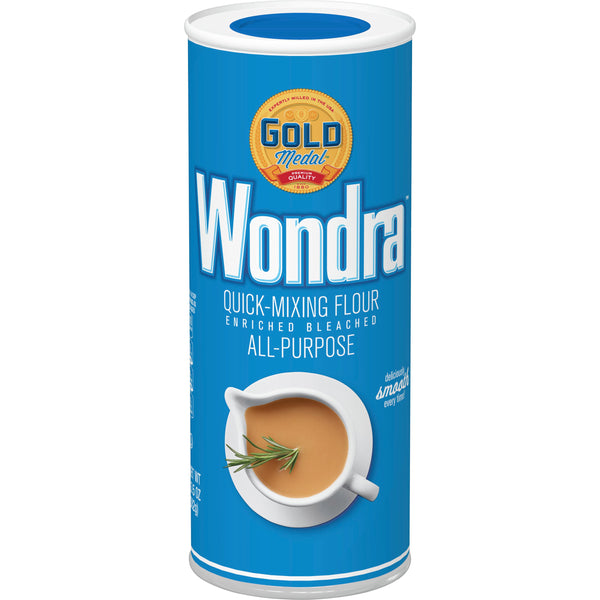 Gold Medal™ Wondra™ Flour All Purpose Quick Mixing Enriched Bleached 13.5 Ounce Size - 6 Per Case.