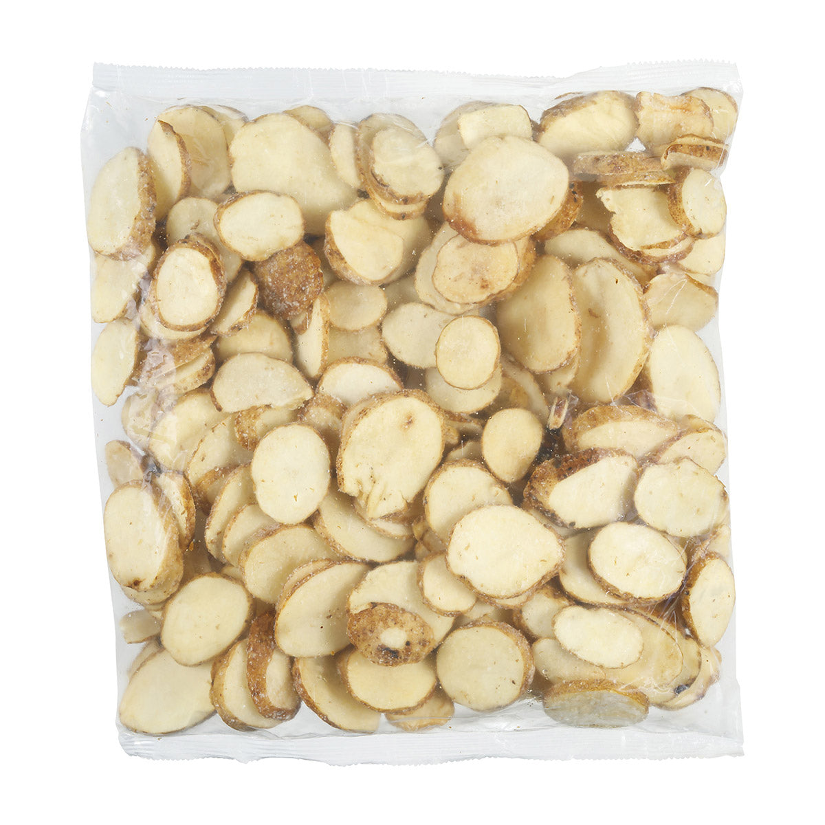 Simplot Skincredibles 8" Galley Cut Potatoslices Skin On 5 Pound Each - 6 Per Case.
