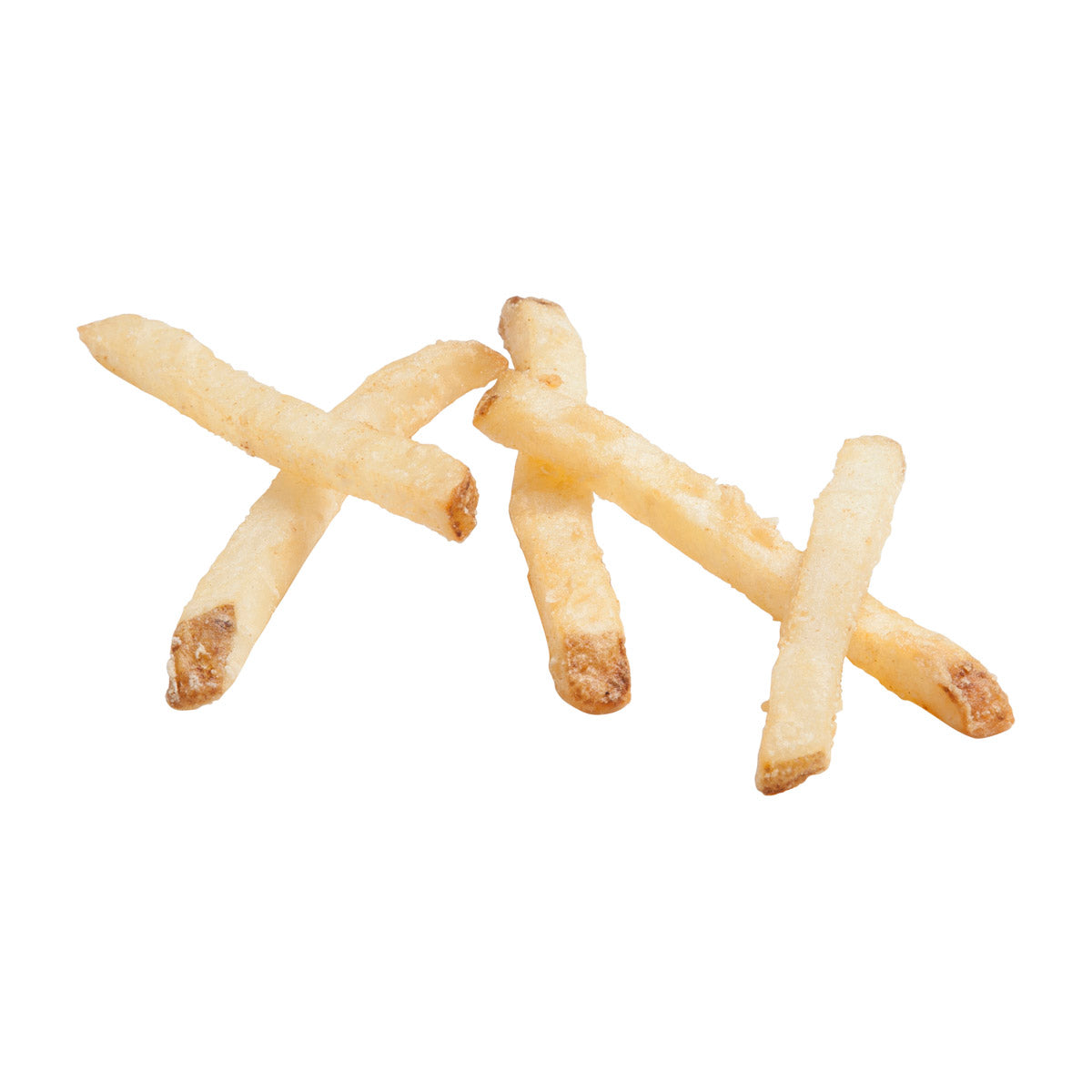 Simplot Megacrunch 6"x8" Battered Straight Cut Fries Skin On 5 Pound Each - 6 Per Case.