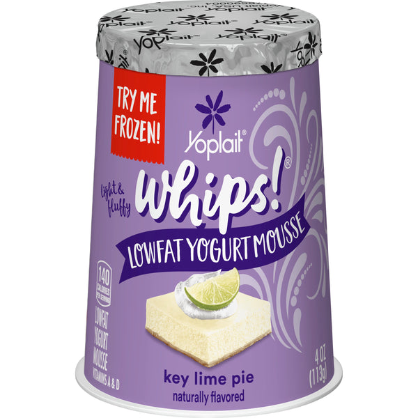 Yoplait® Whips® Yogurt Mousse Single Serve Cup Key Lime Pie 4 Ounce Size - 12 Per Case.