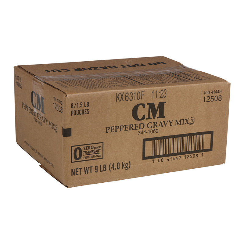 Continental Mills Value Peppered Gravy Mix 1.5 Pound Each - 6 Per Case.