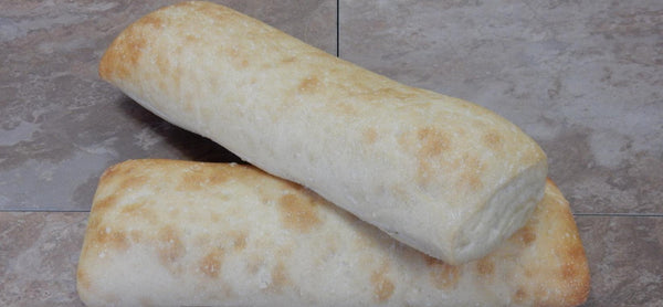 Large Sandwich Ciabatta Roll Bulk 8 Ounce Size - 18 Per Case.