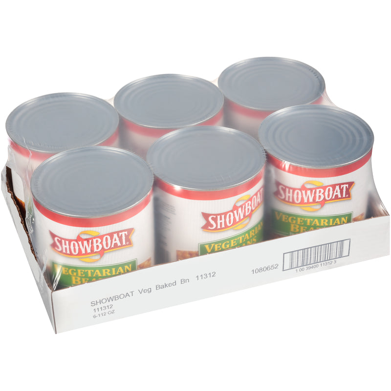 Showboat Vegetarian Beans In Tomato Sauce 112 Ounce Size - 6 Per Case.