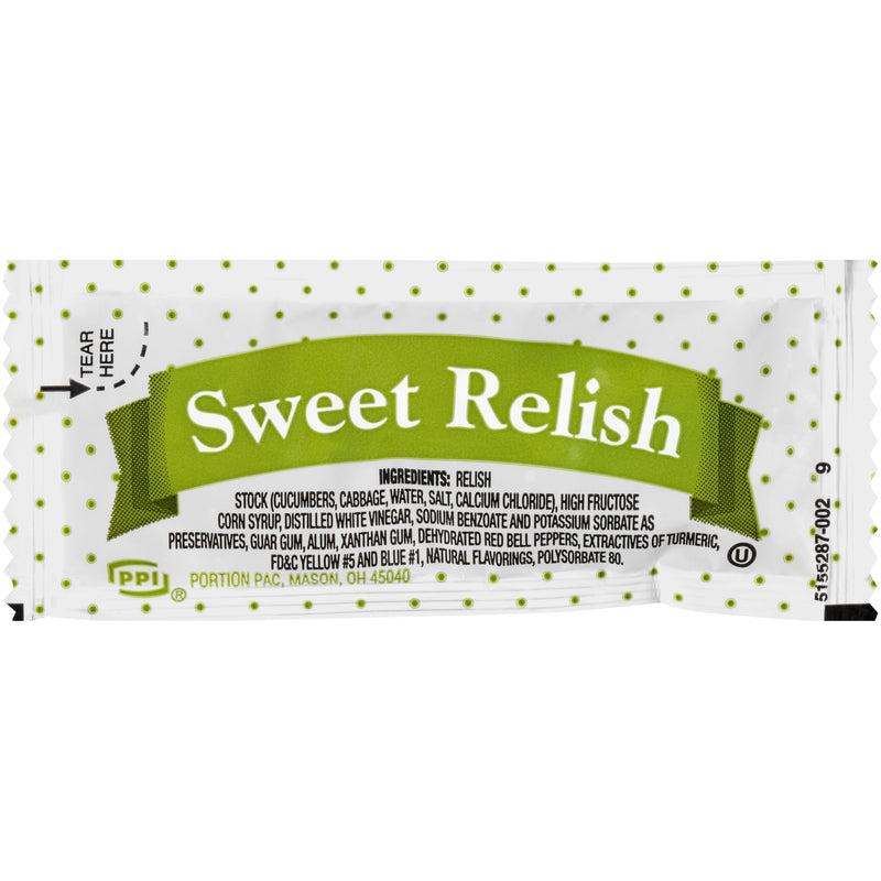 Portion Pac Single Serve Sweet Relish 9 Gram Packets 200 Per Case